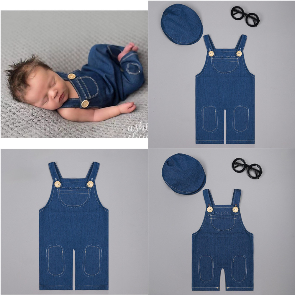 Baby Clothing Newborn - ❤️Newborn Photography Clothing Denim Overalls Studio