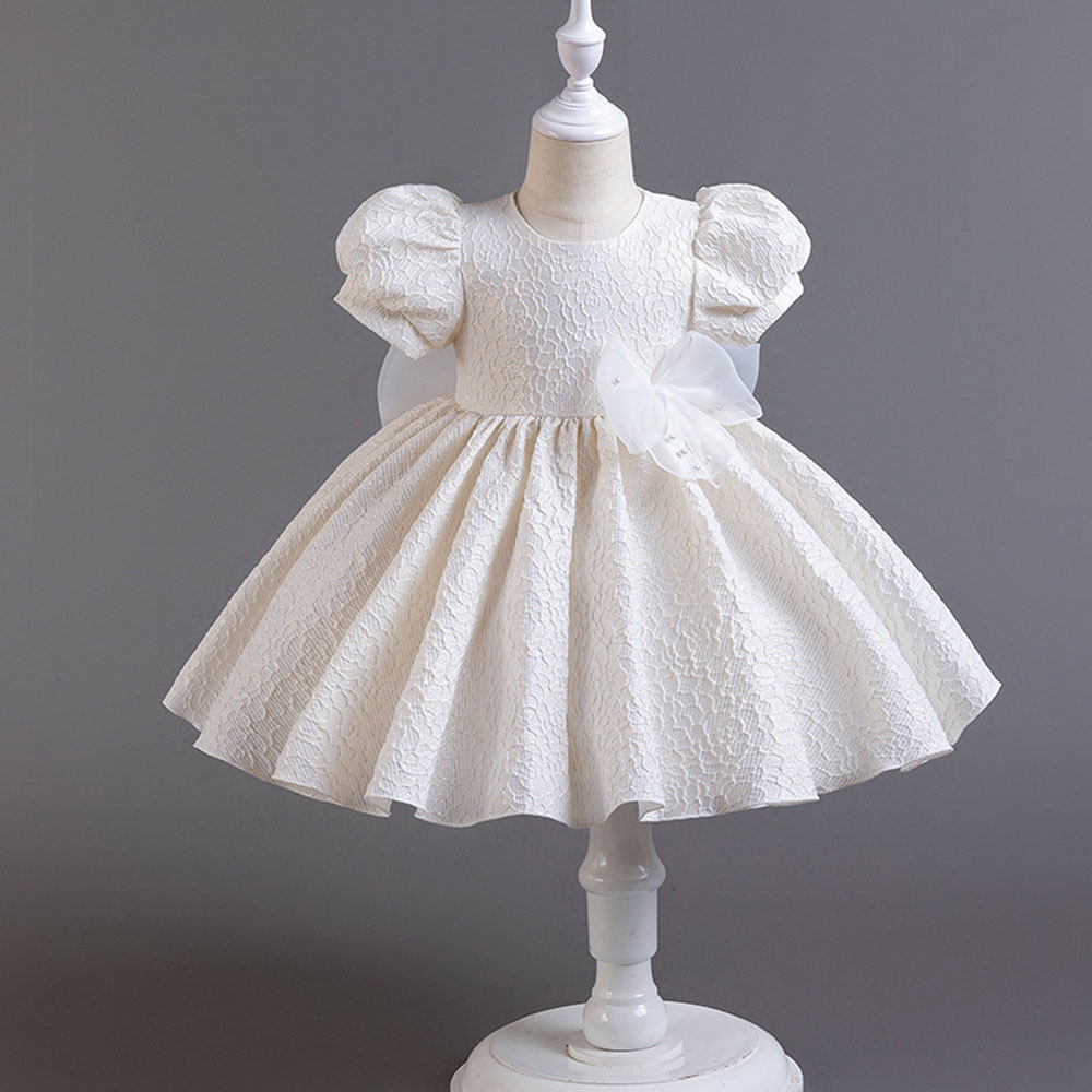 Baby Xmas Clothing - Super Pearl Bow Girl Kid's Dress