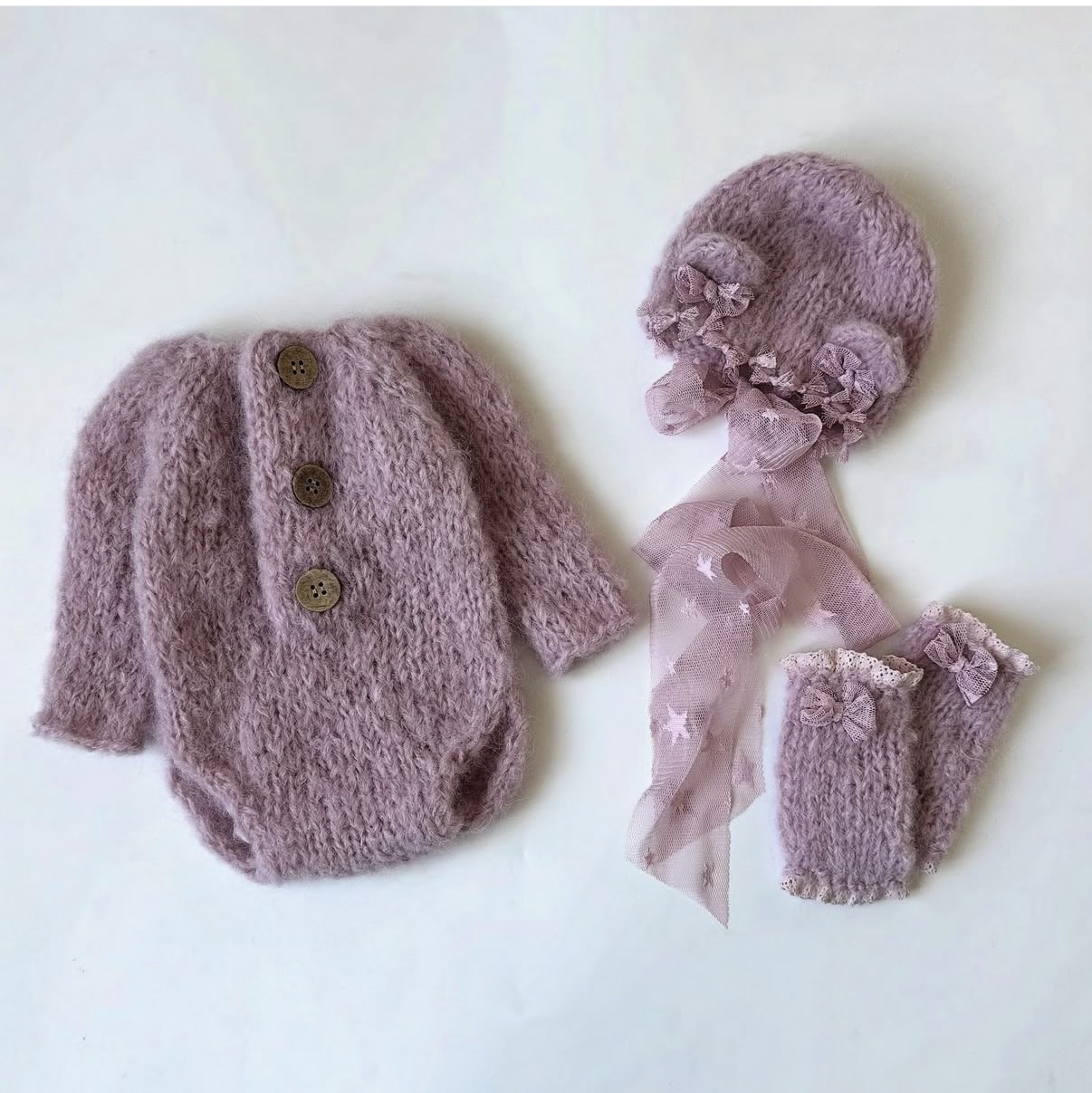 Baby Clothing Newborn - Newborn Baby Girl Knitted Romper Hat