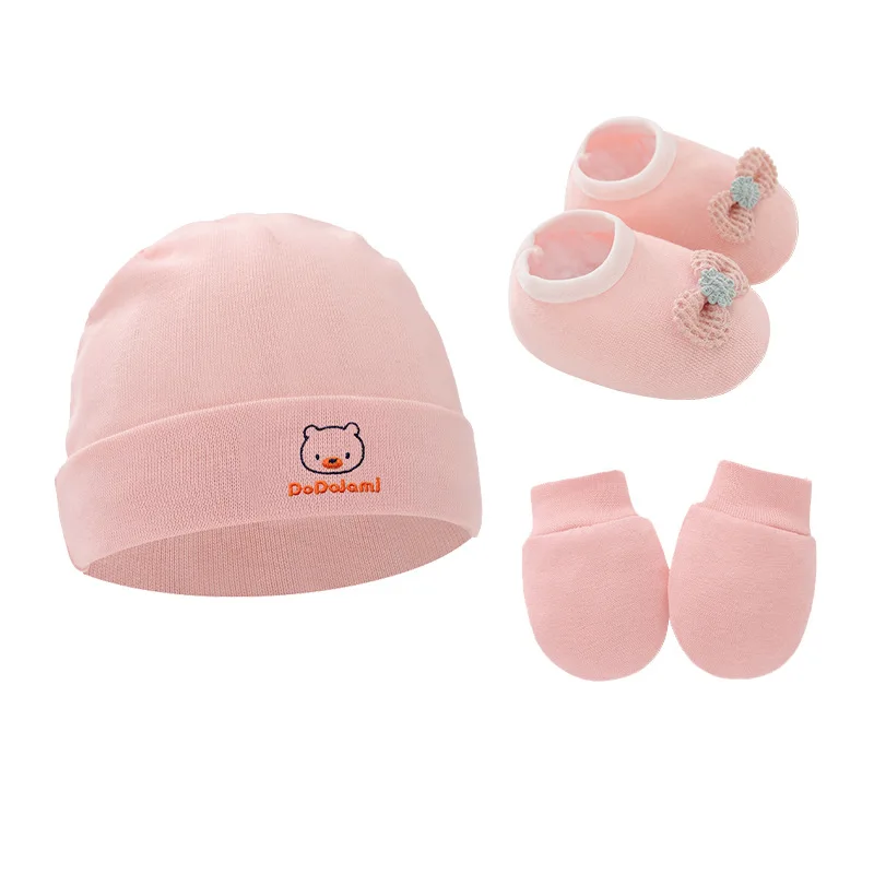 3PCS/Set Newborn Hat Gloves Sh - огляд і ціна Baby Mittens Scratch