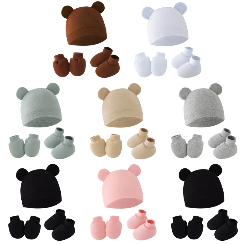 1 Set Newborn Beanie Cap with  - огляд і ціна Baby Mittens Scratch