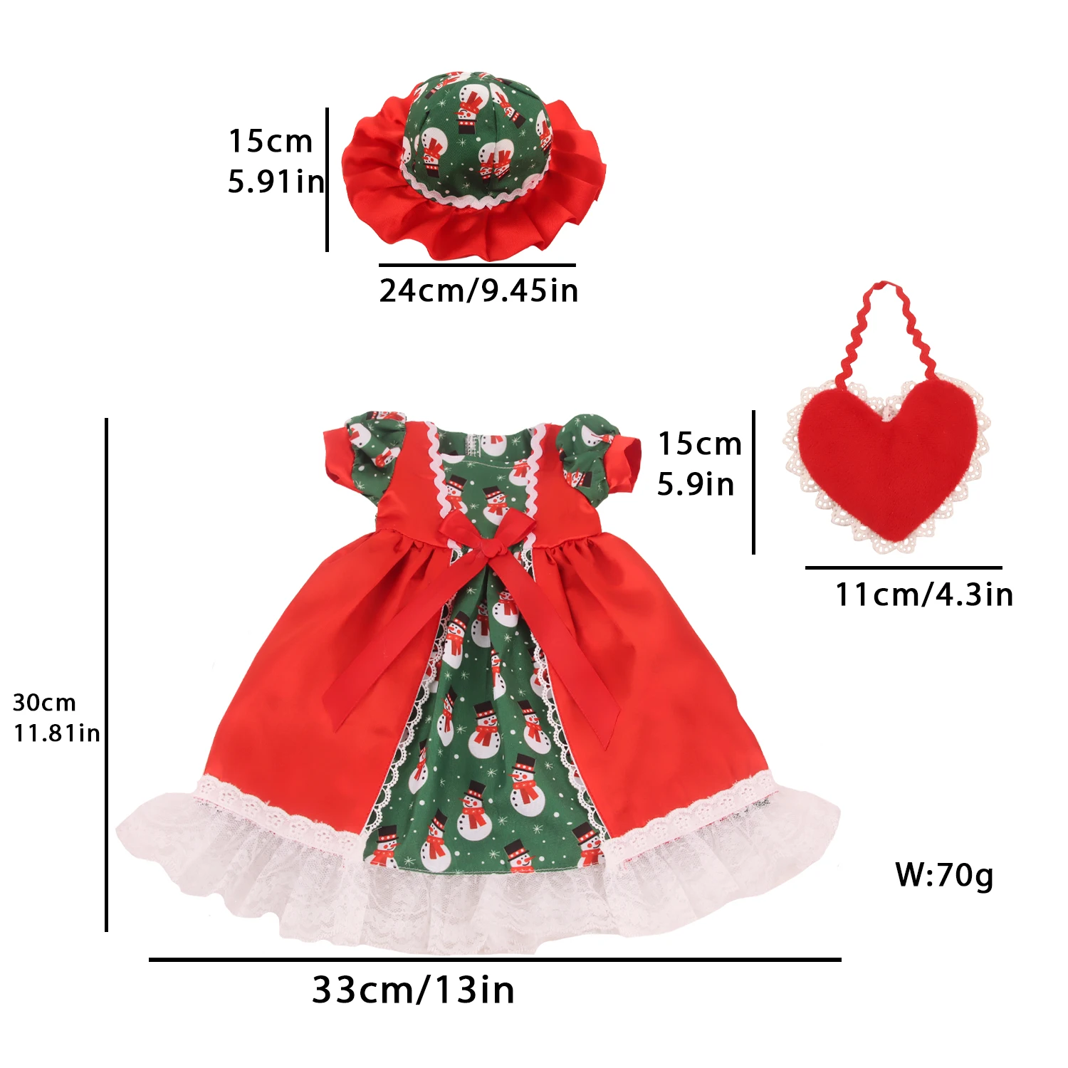 22 Inch Reborn Doll Clothes Se - огляд і ціна Baby Xmas Clothing