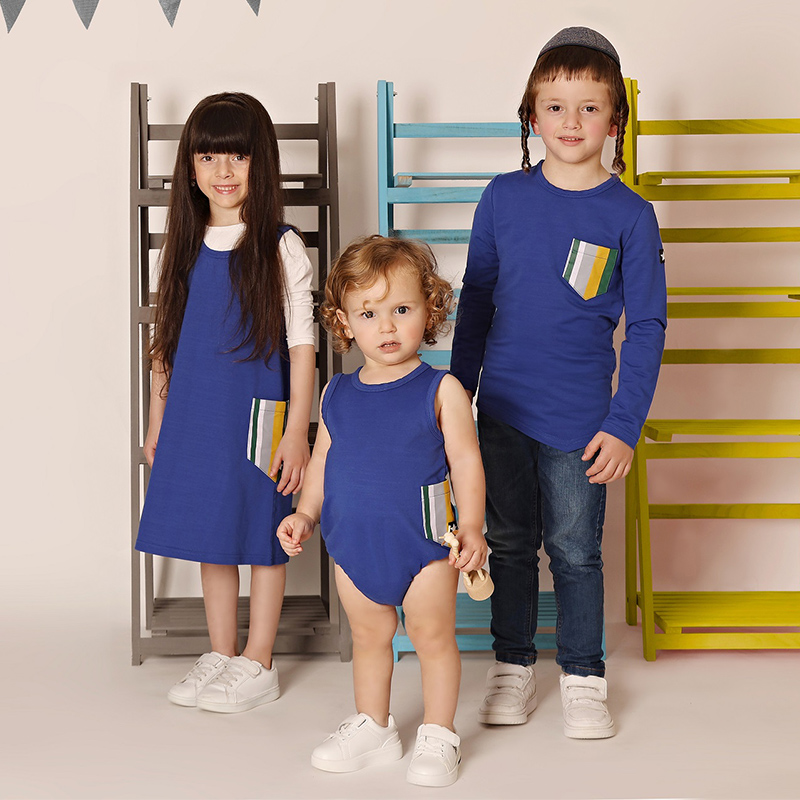 AA-Baby Romper Blue Knitted De - огляд і ціна Baby Overall Denim